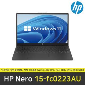 HP 네로 15-FC0223AU 노트북 / 윈도우 11 설치 / RAM 8GB / NVMe SSD 256GB