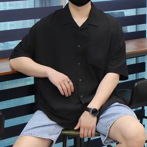 [우기브로]WMB 남자 빅사이즈 오픈카라 옆 트임 남방