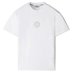 [스톤 아일랜드](명품) 24FW 스톤 가슴 로고 반팔티 화이트 81152NS92