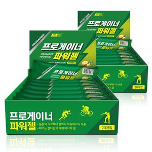프로게이너 파워젤 파인애플(2박스/40포) 에너지젤 마라톤 철인3종 등산 자전거 라이딩 골프포도당