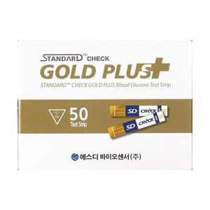 에스디바이오센서 스탠다드체크 골드플러스 혈당시험지 혈당측정검사지 1박스 50매 - 27년 02월