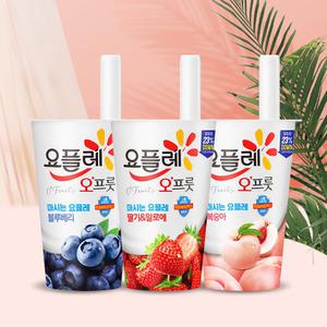 빙그레 요플레 오프룻 180ml 10입 딸기알로에 / 복숭아 / 블루베리