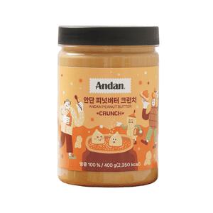 안단잼 땅콩 피넛버터 크런치 무가당  400g  1개