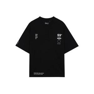 [하프클럽/지이크]59 프린팅 오버핏 티셔츠 블랙 (PGIBD8712)