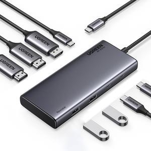 유그린 트리플 디스플레이 레보독 8in1 C타입 HDMI DP 멀티허브 도킹스테이션 U-35625