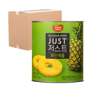 [박스] 동원 저스트 노슈가 파인애플 822g 12입