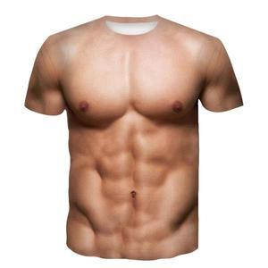 재미 있은 근육 티셔츠 3D 인쇄 streetwear 남성 여성 스포츠 캐주얼 패션 대형 키즈 탑 의류