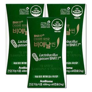 다이어트 유산균 비에날씬 400mg x 60캡슐 3개 ESC