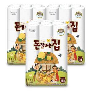 삼정펄프 돈잘버는집 3겹 30m 30롤 3팩 집들이/화장지/휴지
