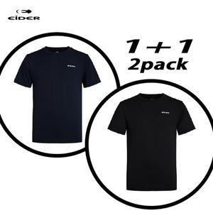[아이더](신세계 사우스시티)남성 아이스 쿨링 1+1 2PACK 반팔 라운드 티셔츠 DMM25288 (블랙+네이비)