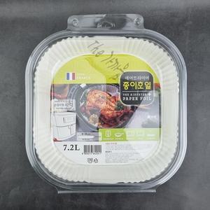 에어프라이어 사각 종이호일 26cm 30매 7.2L 에어프라이기 전자레인지 오븐 후라이팬 기름종이 접시형