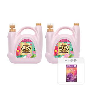 아우라 섬유유연제, 윌유메리미, 5.5L, 2개 + 증정(생화캡슐 리필, 자스민머스크, 680ml, 1개)