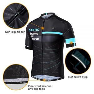 라이딩 MTB 저지 Santic 남성용 사이클링 반팔, 로드 바이크 상의, 통기성 저지, 아시아 사이즈, K7M2026,