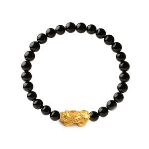 24K 순금 재물운 비휴 오닉스 6mm 팔찌 3.75g (1돈)
