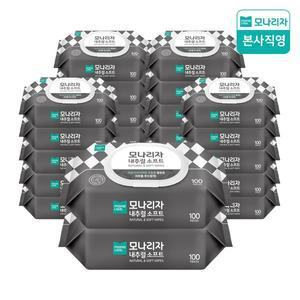 [모나리자][한정특가] 내추럴 소프트 물티슈 캡형 100매24개 (개당 800원대) 대용량/사업자 추천