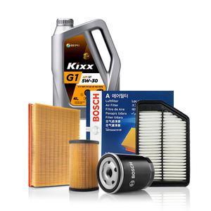 더 넥스트 스파크 15년~18년 5월, 킥스 kixx G1 5W-30_4L + 보쉬 엔진오일 필터세트