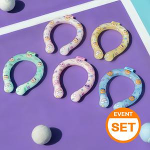 [패밀리팩/5개 SET] 카카오프렌즈 아이스 넥쿨러 밴드 (색상별 1개/옵션 선택 불가)