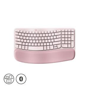 로지텍 웨이브 키즈 WAVE KEYS 인체공학 사무용 무선 키보드 핑크