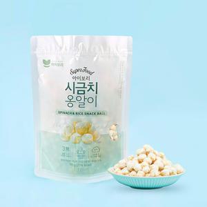 [시금치옹알이]무첨가 유기농 쌀과자 프리미엄 간식 고소한시리얼 부드러운 시금치 핑거스낵