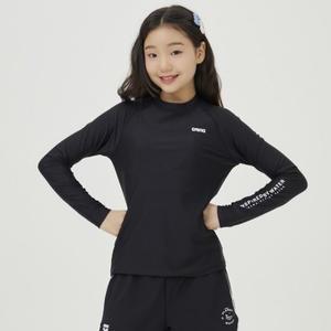 [아레나](대전신세계)여아 비치 상의 인스파이어 아동 레저 래쉬가드 (A4BG1GC81BLK)