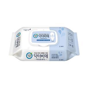 깨끗한나라 닥터비데 화장실용 물티슈 캡형 46매 4팩(비데티슈)