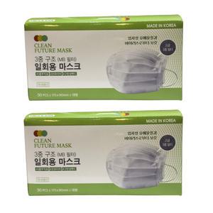 국내생산 3중구조 일회용 덴탈 마스크 100매 대형 화이트 여름마스크