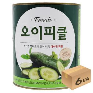 1박스) 그리너리 후레쉬 오이피클 슬라이스 3kg x 6개입