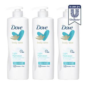 도브 바디러브 바디로션 라이트 하이드레이션 400ml 3개