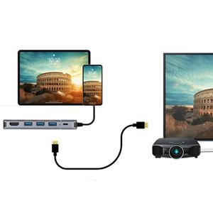 FW237 USB2.0*3+HDMI+RJ45+8핀 충전 지원 멀티허브
