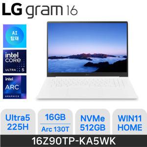 ND - 25년도 LG그램 프로 16인치16Z90TP-KA5WK (RAM 16GB / NVMe 512GB / WIN11H) OLED