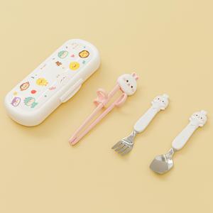 에디슨 프렌즈 아이맞춤 4종 어린이 젓가락 스푼 포크 수저 케이스 세트