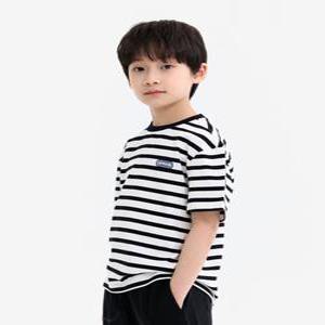 [아웃도어 프로덕츠 키즈]에센셜 스트라이프 반팔티 (블랙) OD252ISS01_BLK