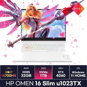 HP 오멘 16 Slim u1023TX 인텔 i7 14세대 14700HX RTX4060 윈도우탑재 고사양 게이밍 노트북 (1TB) / KCJH