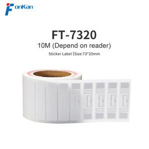 50PCS 크기 73 2 U8 U9 MR6 H9 칩셋 ISO 8000 6C EPC G2 860 960MHZ 접착 스티커 UHF RFID 패시브 9662 라벨 태그