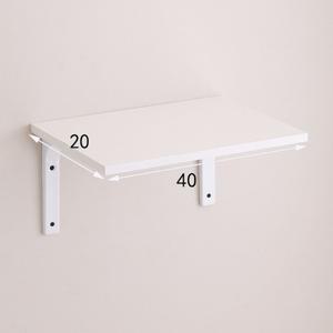 원목 나무 벽선반 40x20cm틈새 보조 테이블 사이드 걸이 수납 미니 1단 부착 접이식