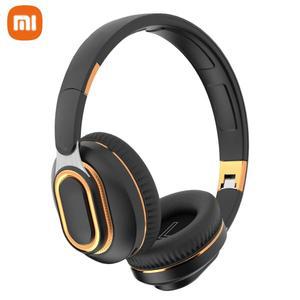 XIAOMI H7 무선 헤드폰 접이식 HIFI 헤드셋 iPhone 게임 이어 버드 용 마이크가있는 소음 차단 TF 카드