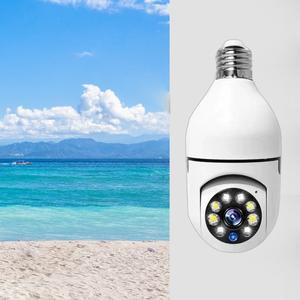 2MP 3MP 홈 파노라마 전구 카메라 WiFi 무선 홈 감시 카메라 시스템 360 학위 PTZ 뷰 렌즈 HD 야간 투시경