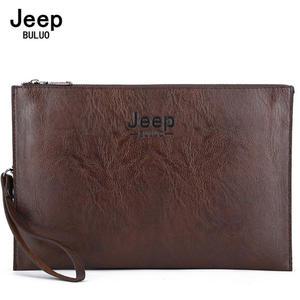JEEP BULUO 패션 비즈니스 스타일 남자 핸드백 부드러운 PU 가죽 클러치 백 남성 카드 지갑 우아한 레저 세련된 남자 주머니