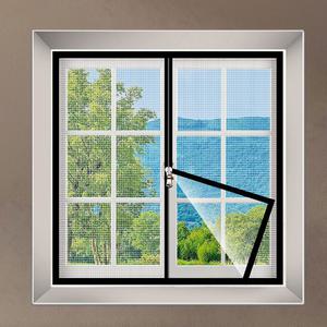 모기장 창문 지퍼 방충망 간편 설치 100x 120cm 커튼