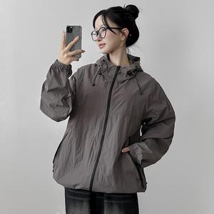 고프코어 오버핏 후드 여름 바람막이 ou-4139c
