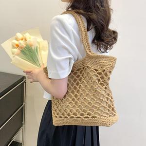 여자 네트백 토트백 겸용 숄더백 여성 여름 니트 뜨개 가방 그물백 손가방 휴양지 바캉스 비치 도트백