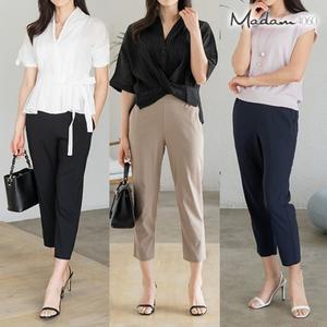 엄마옷 마담4060 인견밴딩팬츠3종-QHPN2405001-
