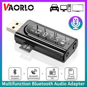 AUX 생성기 차량용 옥스선 카 오디오 전원선 다기능 블루투스 수신기 송신기 USB 옥스 3 5MM RCA FM TF /리더 자동차 PC TV 스피커용 마이크 포함 LED 디스플레이