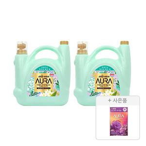 아우라 섬유유연제, 스모키머스크, 5.5L, 2개 + 증정(생화캡슐 리필, 자스민머스크, 680ml, 1개)
