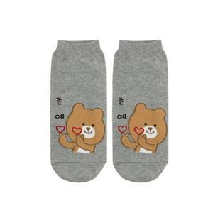 [삭스랩]남자발목 패션 스니커즈 캐릭터양말 존예 그레이