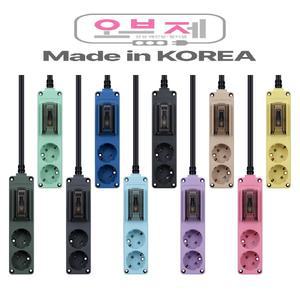 현대일렉트릭 오브제 고용량 에어컨 멀티탭 4000W 누전차단 10종류 컬러 인테리어 소품 2구 3구 4구 5구 6구