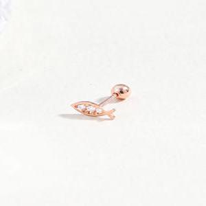 14k 피어싱 물고기 아웃컨츠 이너컨츠 귓바퀴 귓볼 데일리 귀걸이