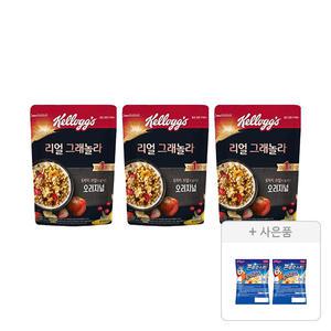 켈로그 리얼 그래놀라 400g, 3개 + 증정(콘푸로스트 30g, 2개)