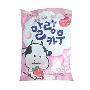 롯데 말랑카우 딸기 158g x 2개