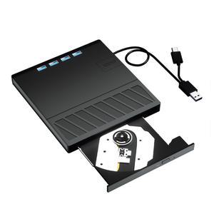 DVD 플레이어 블루레이 USB C타입 휴대용 CD SD TF 포트 광학 디스크 드라이브 슬림 윈도우 XP 10 11 노트북 데스크탑용